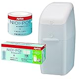 （セット）アップリカ 紙おむつ処理ポット ニオイポイ本体 ペールブルー + 共通カセット3個パック+共通カセット 6個パック