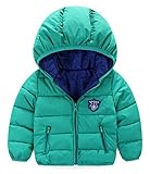 (トヨベイ)Toyobuy 子供 中綿 コート キッズ フード付き ジャケット ベビー ブルゾン アウター 女の子 男の子 冬 グリーン 90