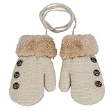 Tonsee 男の子 指なし 手袋 ボーイズ 柔らかい 手袋 大人気 グローブ (ベージュ)