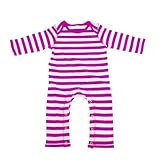 Babybugz Baby Stripy Rompasuit / Baby And Toddlerwear (12-18) (Bubblegum/White) by BABYBUGZ
