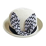 ルテンズ（Lutents ）帽子 ストローハット　子供 可愛い 　帽子円周５１ｃｍ　コーデ アクセント キュート 上品　春夏　旅行　UVカット　プレゼント