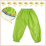 [撥水 レインパンツ] 虹メリー：黄緑♪ (130cm)