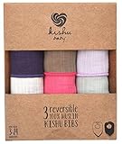 kishu baby Girl's Reversible Bandana Bib 3-Pack Set B, Multicolor, One Size by Kishu Baby [並行輸入品]