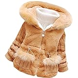 子供の女の子の赤ちゃんのコットンコート冬暖かいジャケット・アウターウェア (4 歳(身長110cm), ブラウン)