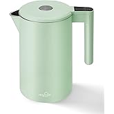 JOYHILL 電気ケトル 6階段温度調節 12時間の保温機能 デジタルディスプレイ おしゃれ 1.7L 自動電源OFF 空焚き防止 二重構造 火傷防止 STRIX温度コントローラー 1000Wハイパワー 電気ポット お茶 湯沸かしポット グリーン