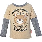 2016年 秋冬 ZOOMIC ズーミック レイヤード風 アップケ 長袖Ｔシャツ くま・パンダ 杢ベージュ◇95cm