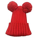 Sasairy ニット帽子 キッズ もこもこ ニットキャップ 子供用 耳まで暖かい 帽子 冬用 防寒 赤ちゃんキャップ 風防止 弾力あり ０－１０歳に対応 キャップ 通園 通学