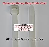 Serious Ties - Extra Heavy Duty Cable Ties (10, 48 Inch/175Lbs/Natural) [並行輸入品]