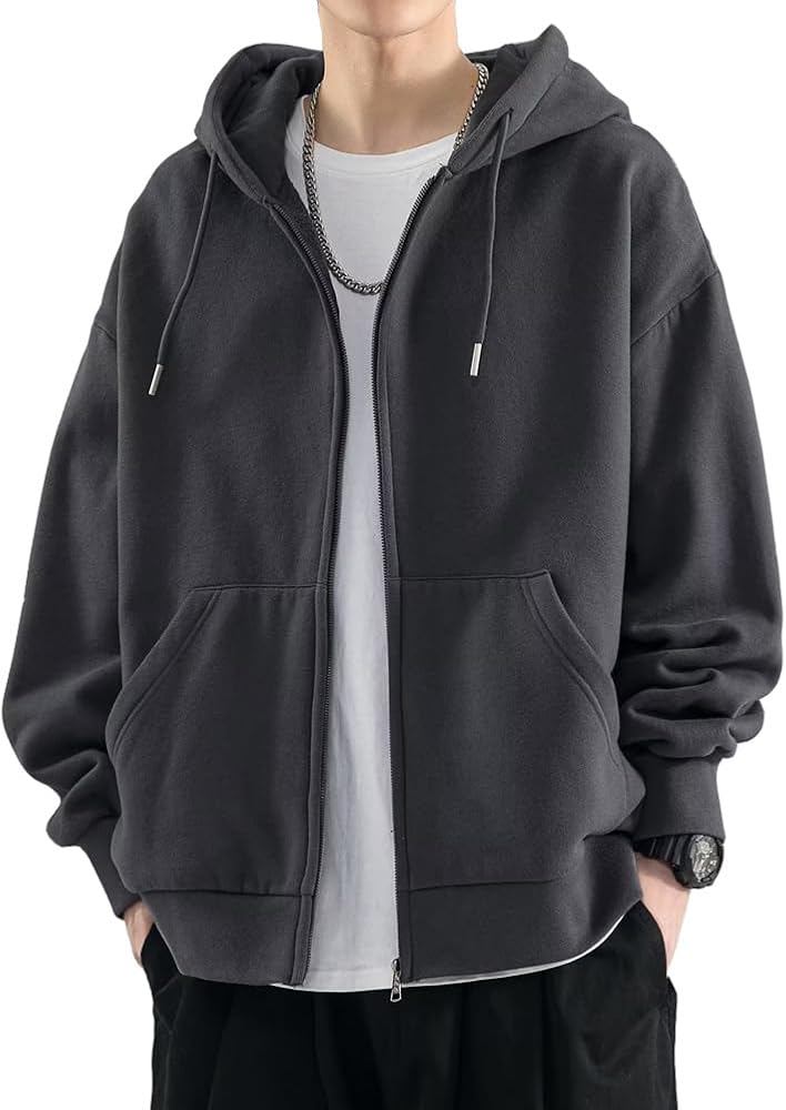 [Yeecan] パーカー メンズ スウェットシャツ メンズ パーカー 長袖 秋服 ゆったり フード付 かっこいい ジップアップコート カーディガン メンズ 大きいサイズ プラスベルベット 春服 秋服 冬服