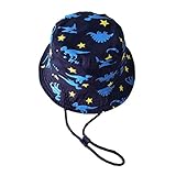 (よキーよ)Yokeeyo ベビー用ハット つば広 赤ちゃん キャップ サファリハット キッズ 帽子 子供サンバイザー フィッシャーマンハット 紐付き 動物柄 女の子 男の子 男女児 紫外線 UVカッ
