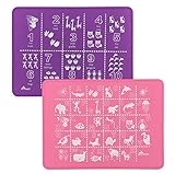 Brinware Placemat Set - ABC & 123 - Pink/Purple by Brinware