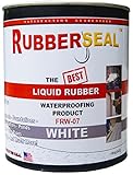Rubberseal Liquid Rubber Waterproofing and Protective Coating -- Roll On WHITE 16 ounces (16 ounces)