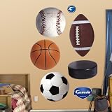 FATHEAD Assorted Sports Ball Graphics Graphic Wall D?cor [並行輸入品]