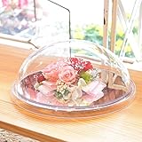 [florence du]プリザーブドフラワー 3輪バラ2WAYドームアレンジメント カラー：レッド&ピンク 結婚記念日 誕生日 祝い フラワーギフト 花ギフト プレゼント 出産祝い 結婚祝い 母の日