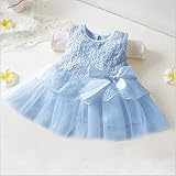 M.Z.L　子供ドレス　 ピアノ発表会ドレス 女の子ドレス キッズドレス 結婚式　演奏会 卒園式　 リボン飾り　可愛いベビー用ヘアバンド　ヘアアクセサリー　付きます (75cm, ブルー)