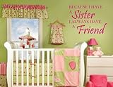 Dailinming PVCウォールステッカー英語Sister Friend子供の部屋寝室ベッドルームホーム装飾backgroundwallpaper75 cm x56 cm 75cm x56cm レ