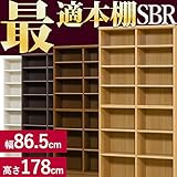 どんな本もバッチコイ GJ（頑丈）本棚 SBR [幅86.5cm ナチュラル 高さ178cm 奥行31cm コミック約378冊]