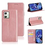 適用 Moto G64 5G / G64Y 5G ケース 手帳型 適用 moto g64 5G 手帳型ケース スマホケース カバー 手帳型 PUレザー カード収納 財布型 耐衝撃 ケース マグネット スタンド機能付き 5色(適用 moto g64 5G ケース 手帳型) (ライトローズゴールド)