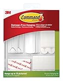Command Picture Hanging Kit, 3-Sawtooth Picture Hangers, 2-Wire-Backed Picture Hangers, 5-Large Stri