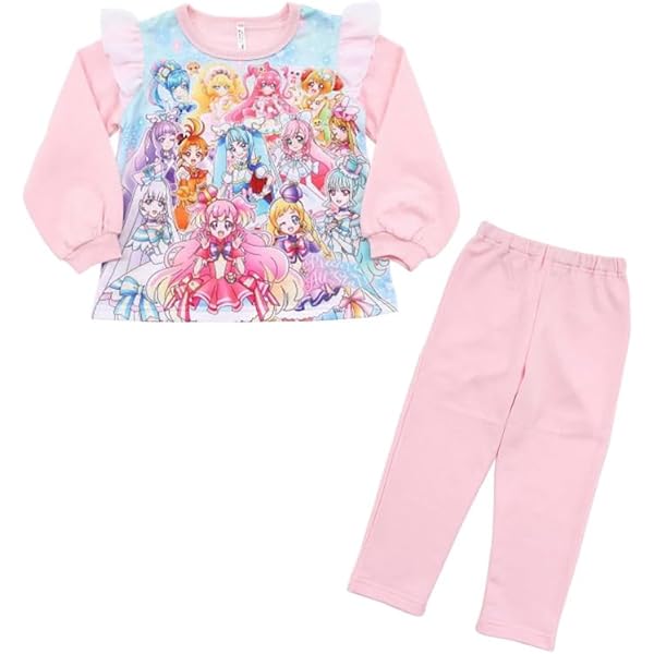 Amazon | [アイリン] 光るパジャマ プリキュア 裏起毛 長袖 上下
