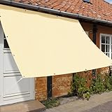 XiaZ 日除けシェード ベランダ 日よけスクリーン サンシェード オーニング 庭用サンシェード 外付け 家/廊下/庭下/屋外 バルコニーサンシェード ひよけ (ベージュ, 2*3m)