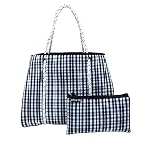 WillowBay ウィローベイ ネオプレントートバッグ マザーズバッグ ミニポーチ付［正規品］ (ギンガムネイビー)