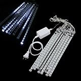30 cm 8pcs 18 LEDホワイト色LED Meteorシャワー雨チューブライト。