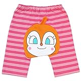 【本体綿100％】2016年 夏物 アンパンマン 天竺 ３キャラボーダー ５分丈 モンキーパンツ Anpanman ピンク◇80cm
