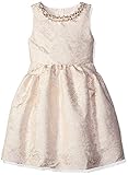 Rare Editions Little Girls' Toddler Flower Print Brocade Dress Beige 2T [並行輸入品]