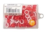 エスコ 6mmプラスティックハトメ(赤/100組) EA576MM-24