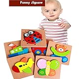 gbsell Kids Cartoon木製手パズルボード3次元パズルToy