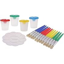Amazon | 絵の具セット 筆セット 筆パレット こぼれない絵の具