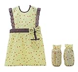 [フラワーズ-1]コットンの子供のエプロンの料理ペインティングスモックキッズアーティストエプロン