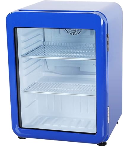 Amazon.co.jp: Hijiru レトロ冷蔵ショーケース95L/青 アウトレット