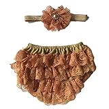 Rush Dance レースリボン ベビー用フリル付きブルマおむつカバー&ヘッドバンド US サイズ: Small / 0-6 Months