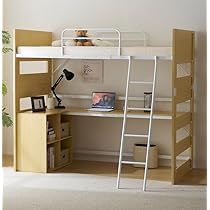 Amazon｜OSLEEP ロフトベッド 高さ174cm 耐荷重200kg デスク付き