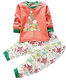 Plus Nao(プラスナオ) 子供用 パジャマ ルームウエア 上下セット 長袖×長ズボン イラストプリント 可愛い 肩ボタン ラウンドネック 男の子 75 C