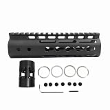 ProWildGear メタル製 7インチ 9インチ 10インチ 12インチ 13.5インチ 15インチ NSR Keymod レールハンドガード M4 M16 対応 (ブラック-7インチ)