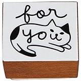 デコレ HAPPY Cat day 猫のあいさつはんこ Sサイズ For you