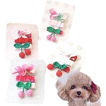 Amazon | [オメカシペット] 犬 ヘアクリップ 耳飾り りぼん お出かけ