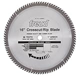 Freud LU82M016 16-Inch 96 Tooth TCG Crosscutting and Ripping Saw Blade with 1-Inch Arbor [並行輸入品]