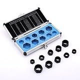 Liebeye スクリューリムーバー 11PCS スクリューナット エクストラクタセット ボルトナット 六角形 実用工具