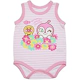 【本体綿100％】2017年 夏物 アンパンマンガール 天竺 ボーダー ノースリーロンパス Anpanman Girl ピンク◇90cm