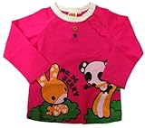 MIL DE BERRY キャラ長袖Tシャツ 90cm ピンク[51] 吊天竺 X21002-31