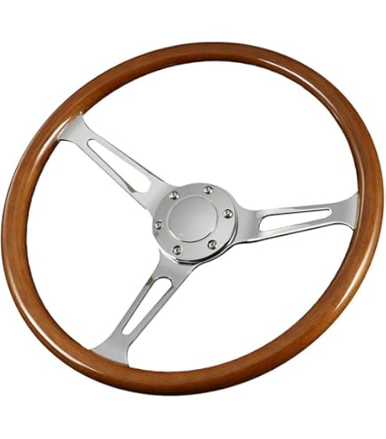 Amazon | トラック 用 450mm 45φ 45cm 18インチ ウッド ステアリング