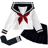 [jastie] キッズJK長袖制服セーラー服 コスプレ 子供男女兼用シャツ ハロウイン コスチューム 衣装 可愛い 男の子 女の子 園児 海軍仮装 着心地よし ステージ衣装 演出用 学園祭 文化祭 入学式 発表会 パーティー ガールズ プリーツスカ