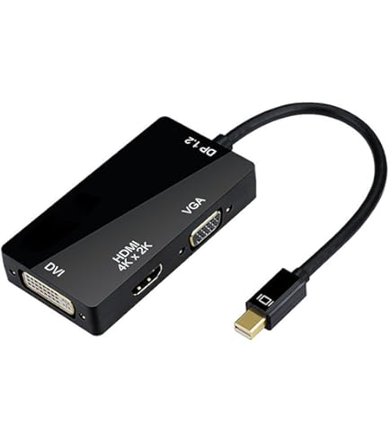 Amazon | Mini Displayport HDMI VGA DVI 変換 アダプター 3in1 変換
