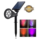 ソーラー LEDライト（第三世代）Siensync(TM) ソーラー アウトドアー スポットライト 省エネ 屋外用 充電式 防水加工 バルブ 車道 庭 芝生 ガーデン 多彩