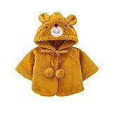 Cutelove　クローク　フード付き　クマのデザイン　長袖　綿　男の子　女の子　ボーイズ　ガールズ　ベビー　赤ちゃん　幼児　秋　冬　可愛い　暖かい　保温　防寒　ファッション　カジュアル　普段着　韓国