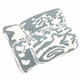 カシウェア/ kashwere Damask Throw Blanket ダマスク ブランケット(：、ｶﾗｰ：s-blue/cream) [並行輸入品]